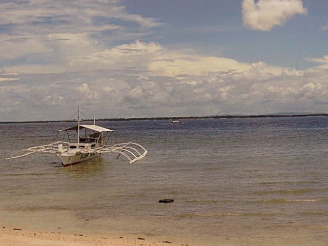 Philippines economy lodging ocean beach view diving boat Philippines